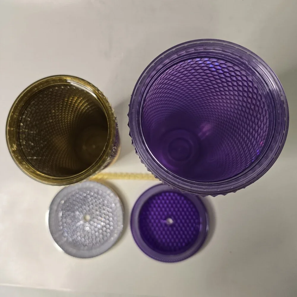 Starbucks Purple Studded Tumbler 24 oz & Gold 16 oz